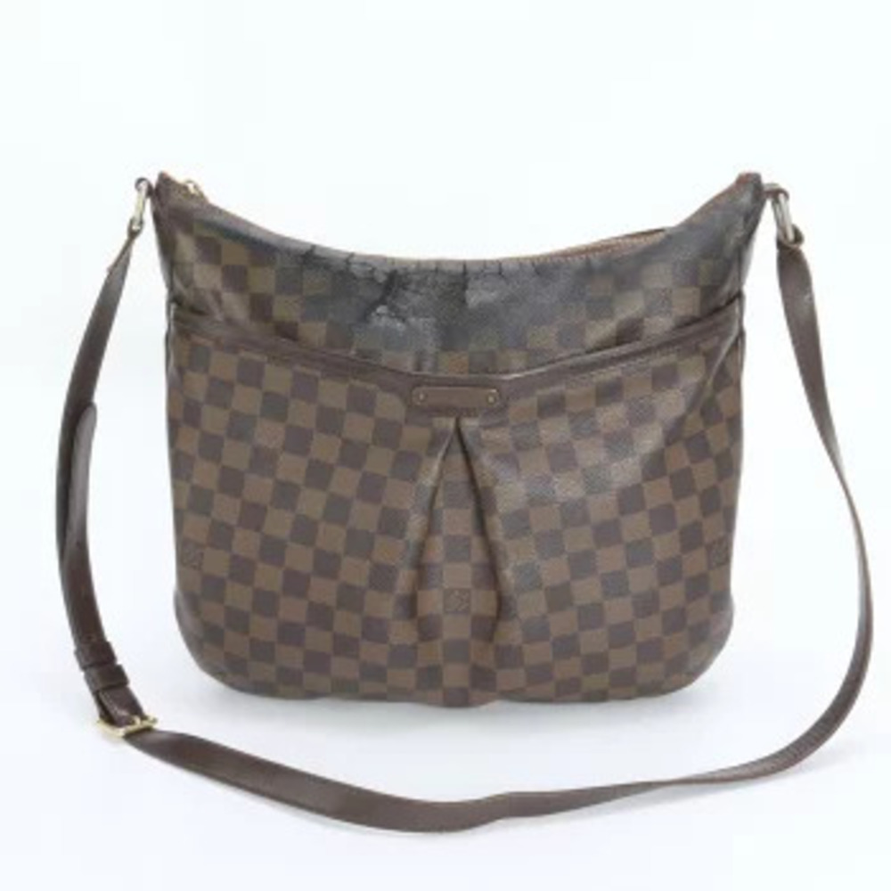 Louis Vuitton Damier Bloomsbury Leather Crossbody Bag Brown